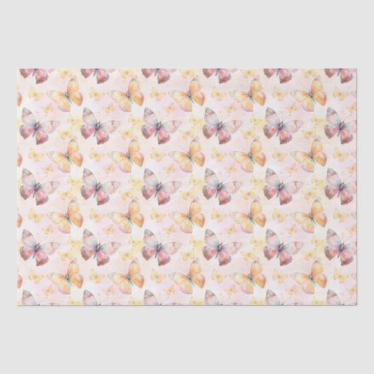 Waterverf Butterfly Whimsy Tissuepapier (Voorkant)
