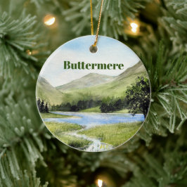 Waterverf Buttermere Lake District, Engeland Keramisch Ornament