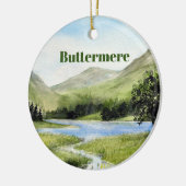 Waterverf Buttermere Lake District, Engeland Keramisch Ornament (Links)