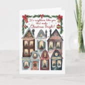 Waterverf buurman kerst Kaart (Voorkant)