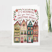 Waterverf buurman kerst Kaart (Voorkant)