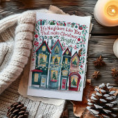 Waterverf buurman kerst Kaart