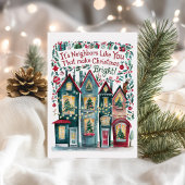 Waterverf buurman kerst Kaart