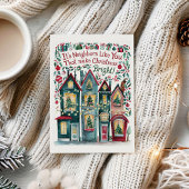 Waterverf buurman kerst Kaart