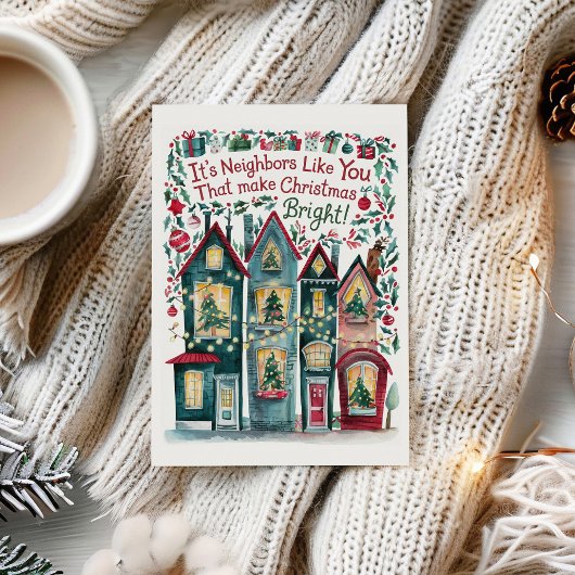 Waterverf buurman kerst Kaart