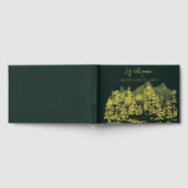 Waterverf Cabin In Het Groene Bos Goudfolie Gastenboek (Volledig)