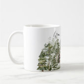 Waterverf Cabin in het groene dennenbos Koffiemok (Links)