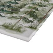 Waterverf Cabin in het groene dennenbos Snijplank (Hoek)