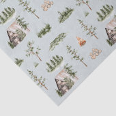 Waterverf Cabine Bos Naadloos Patroon Tissuepapier (Detail)