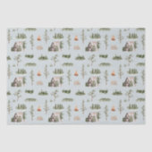 Waterverf Cabine Bos Naadloos Patroon Tissuepapier (Voorkant)