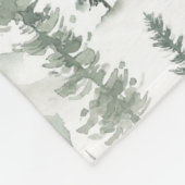 Waterverf Cabine in het Bossen Patroon Fleece Deken (Hoek)