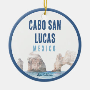 Waterverf Cabo San Lucas Mexico Arch Vintage Keramisch Ornament