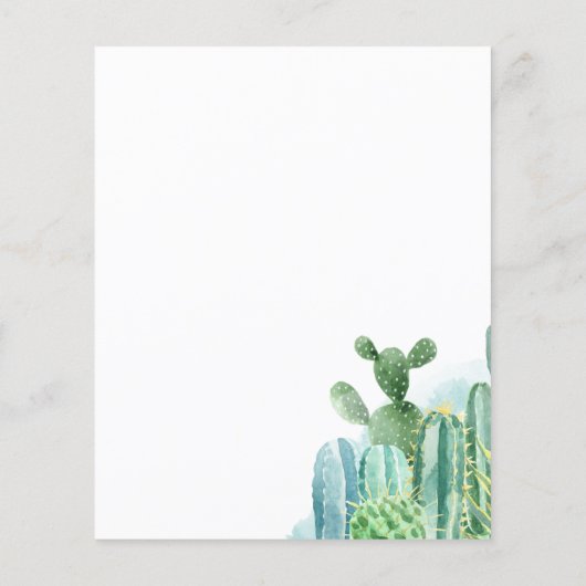 Waterverf Cacti Afstuderen 2025 Uitnodiging (Achterkant)