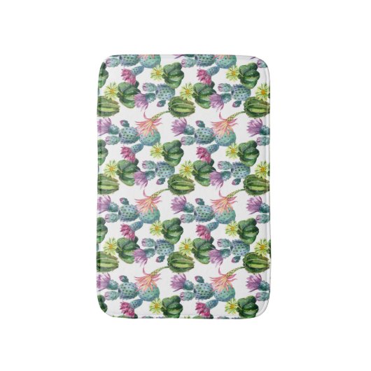 Waterverf Cacti Art Pattern Badmat (Voorkant Verticaal)