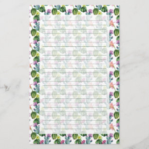 Waterverf Cacti Art Pattern Briefpapier