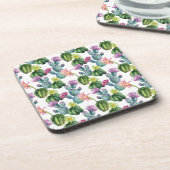 Waterverf Cacti Art Pattern Drankjes Onderzetter (Linkerzijde)