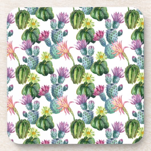 Waterverf Cacti Art Pattern Drankjes Onderzetter (Voorkant)