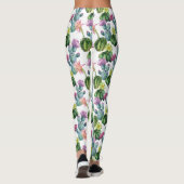 Waterverf Cacti Art Pattern Leggings (Achterkant)