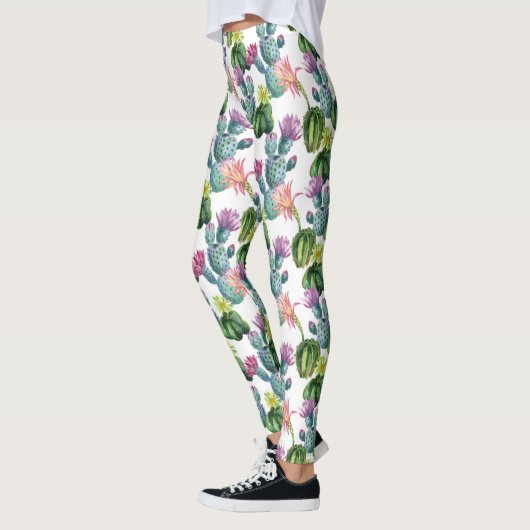 Waterverf Cacti Art Pattern Leggings (Links)