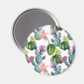 Waterverf Cacti Art Pattern Magneet (Voorkant / Achterkant)