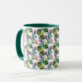Waterverf Cacti Art Pattern Mok (Voorkant links)