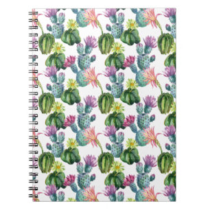 Waterverf Cacti Art Pattern Notitieboek