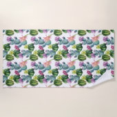 Waterverf Cacti Art Pattern Strandlaken (Voorkant)