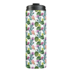 Waterverf Cacti Art Pattern Thermosbeker