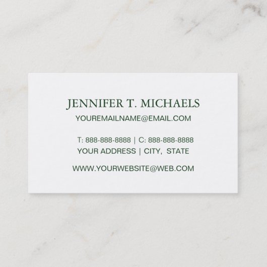 Waterverf Cacti Art Pattern Visitekaartje (Achterkant)