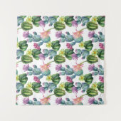 Waterverf Cacti Art Pattern Wandkleed (Voorkant)