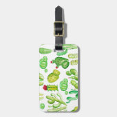 Waterverf Cacti Bagagelabel (Voorkant verticaal)