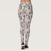 Waterverf Cacti Blooming Succulents Leggings (Achterkant)