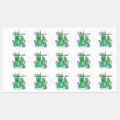 waterverf cacti , cacti , waterverf , persoonlijk labels (Vel)