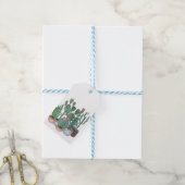 Waterverf cacti. cadeaulabel (Met Touw)