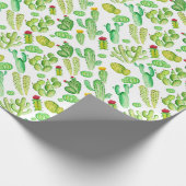 Waterverf Cacti Cadeaupapier (Hoek)