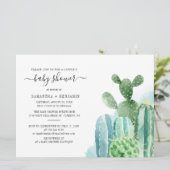Waterverf Cacti Couples Baby shower (Staand voorkant)