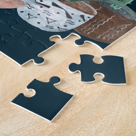 Waterverf cacti. legpuzzel (Zijkant)