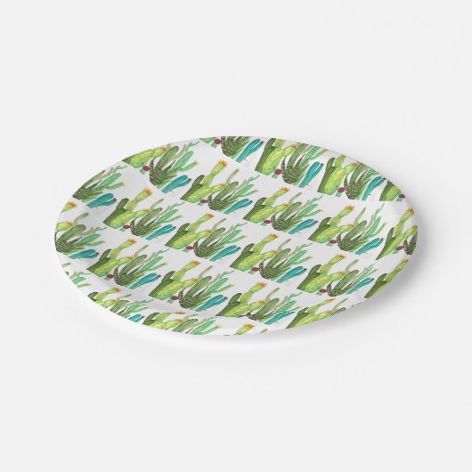 Waterverf Cacti Papieren Bordje (Gekanteld)