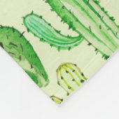 Waterverf Cacti Pattern Fleece Deken (Hoek)