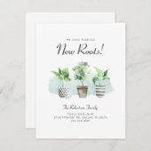 Waterverf Cacti plantte nieuwe rots beweegt zich Aankondiging (Voorkant / Achterkant)