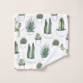 Waterverf Cacti & Succulent Bad Handdoek (Wasdoekje)
