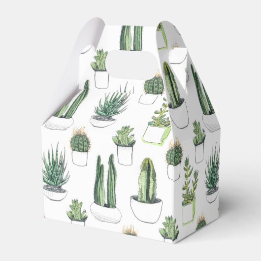 Waterverf Cacti & Succulent Bedankdoosjes (Achterkant)