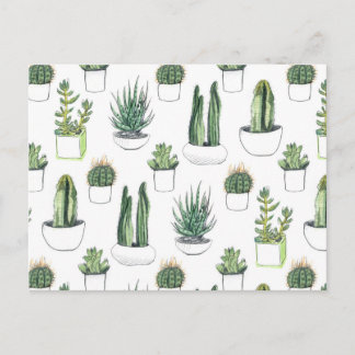 Waterverf Cacti & Succulent Briefkaart