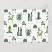 Waterverf Cacti & Succulent Briefkaart (Voorkant)