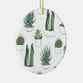 Waterverf Cacti & Succulent Keramisch Ornament (Rechts)