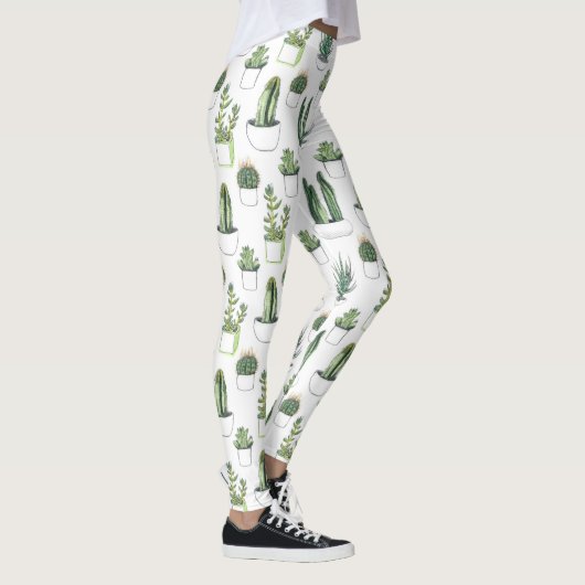Waterverf Cacti & Succulent Leggings (Rechts)