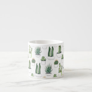 Waterverf Cacti & Succulenten Espresso Kop