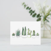 Waterverf Cacti & Succulents Briefkaart (Staand voorkant)