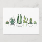 Waterverf Cacti & Succulents Briefkaart (Voorkant)