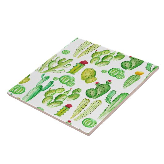 Waterverf Cacti Tegeltje (Zijkant)